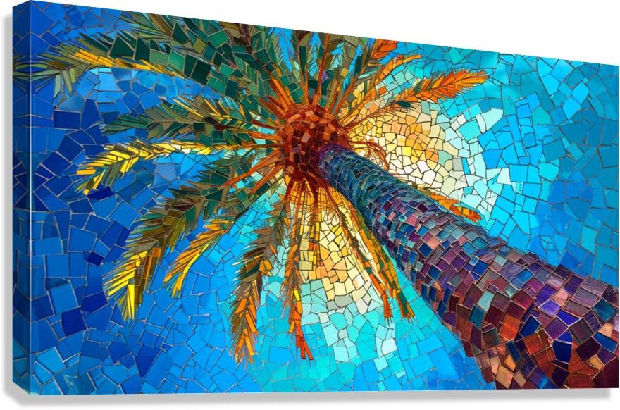 Neon Palm Vista - Wall Art - Cosas y Punto