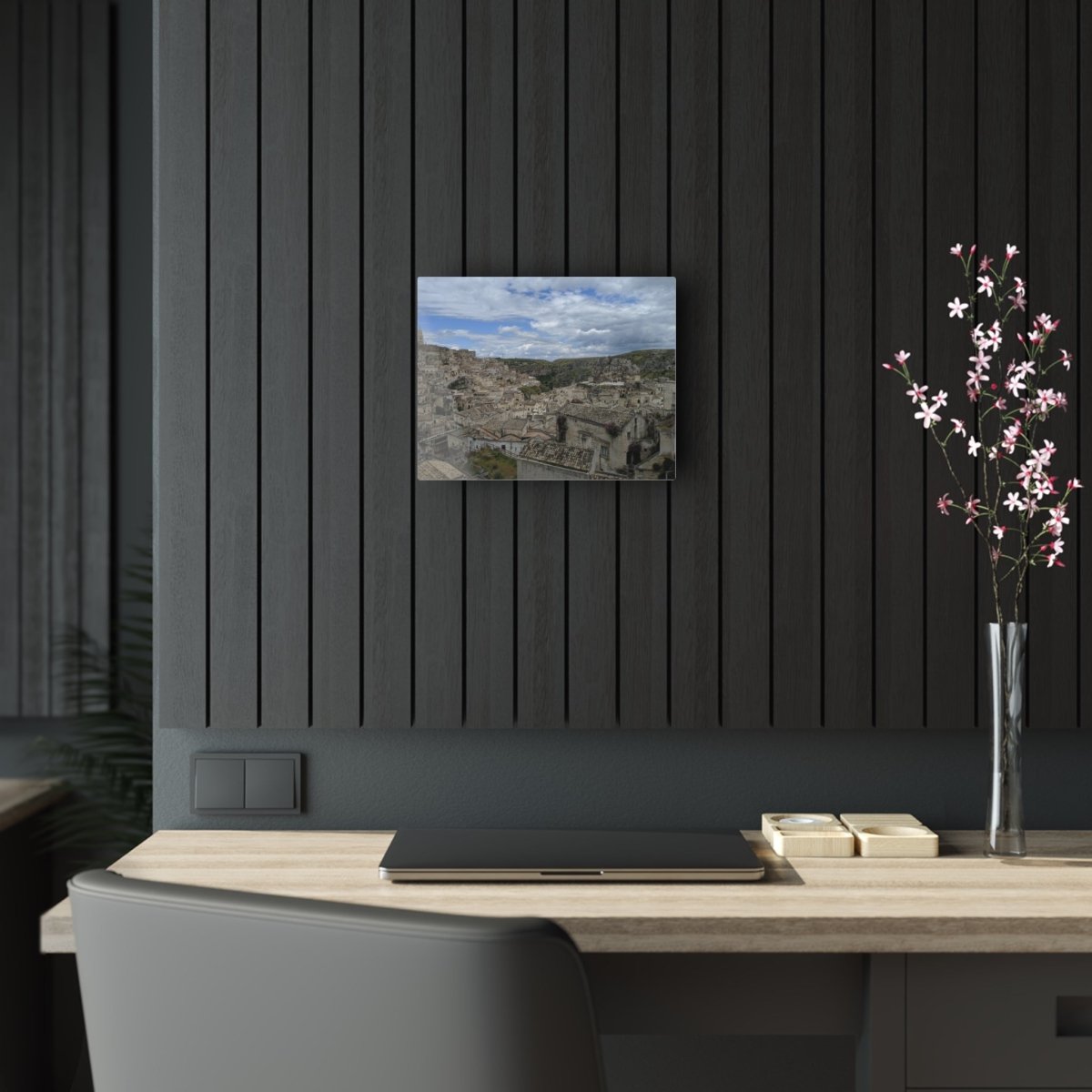 Overlooking Sassi di Matera on Acrylic Glass Wall Art - Cosas y Punto