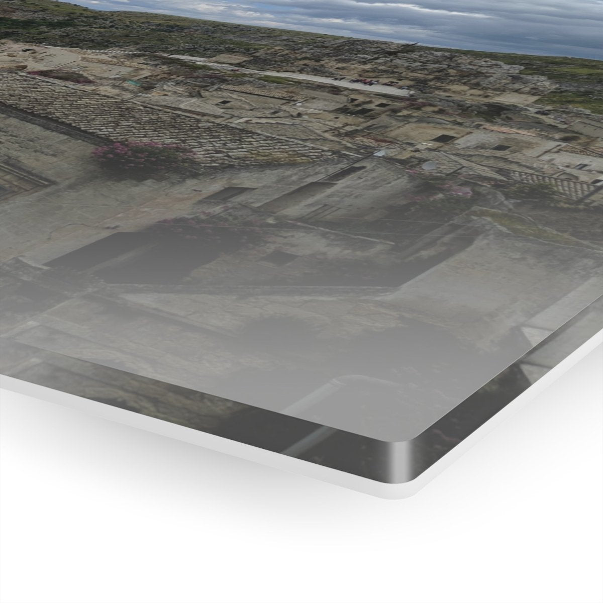 Overlooking Sassi di Matera on Acrylic Glass Wall Art - Cosas y Punto