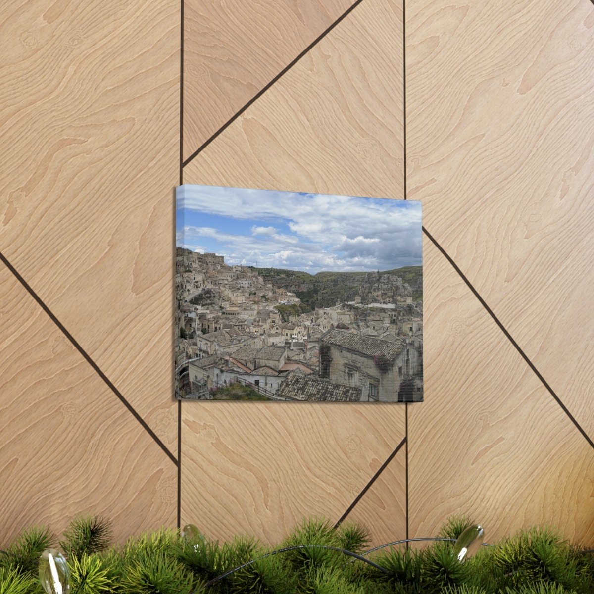 Overlooking Sassi di Matera on Canvas - Cosas y Punto