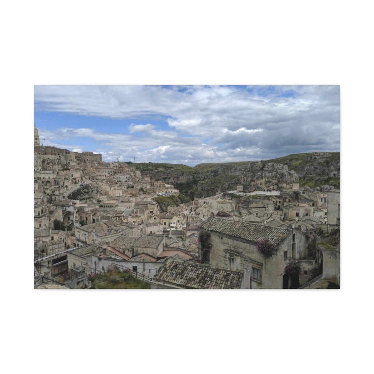 Overlooking Sassi di Matera on Canvas - Cosas y Punto