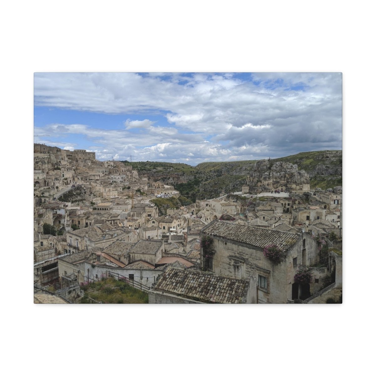 Overlooking Sassi di Matera on Canvas - Cosas y Punto