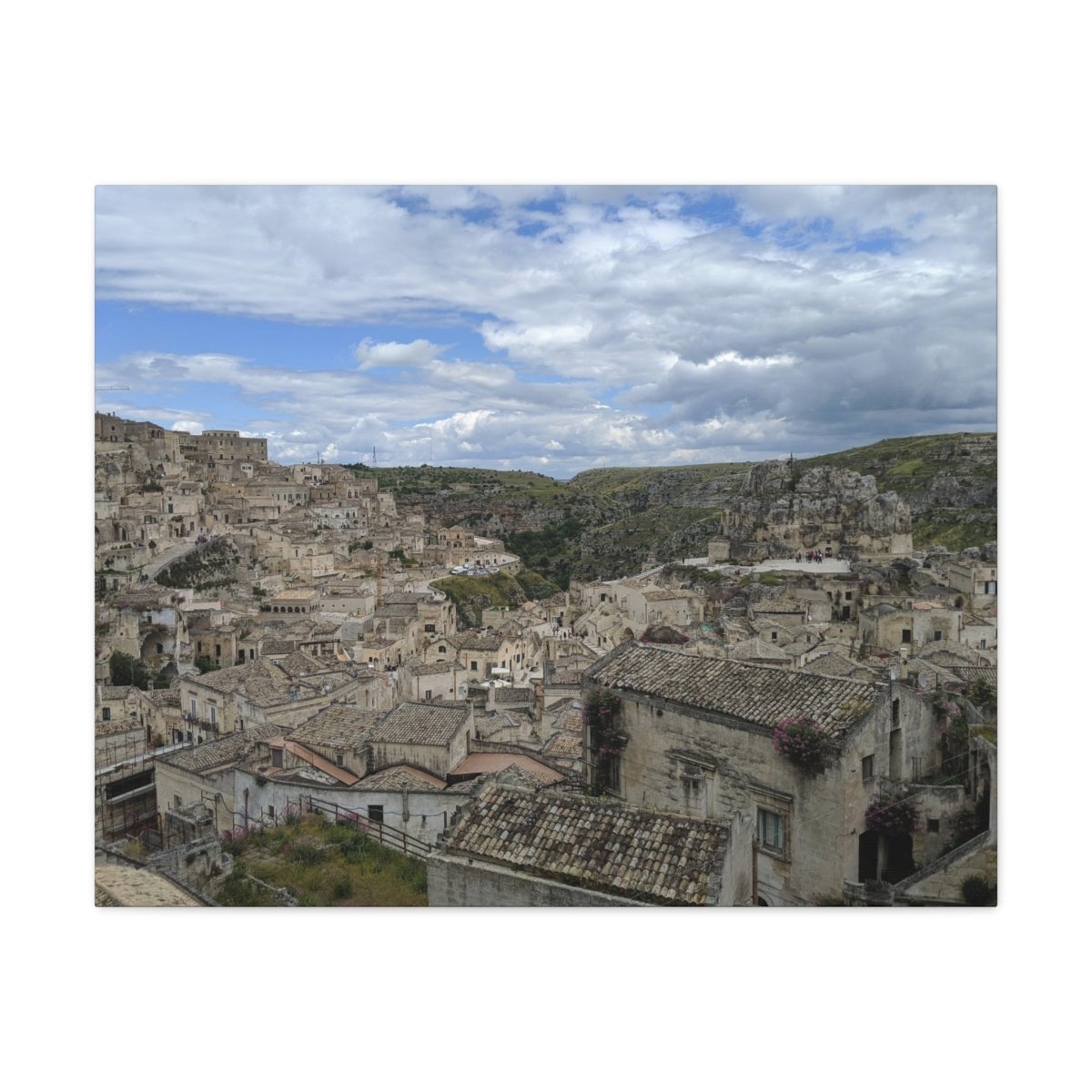 Overlooking Sassi di Matera on Canvas - Cosas y Punto