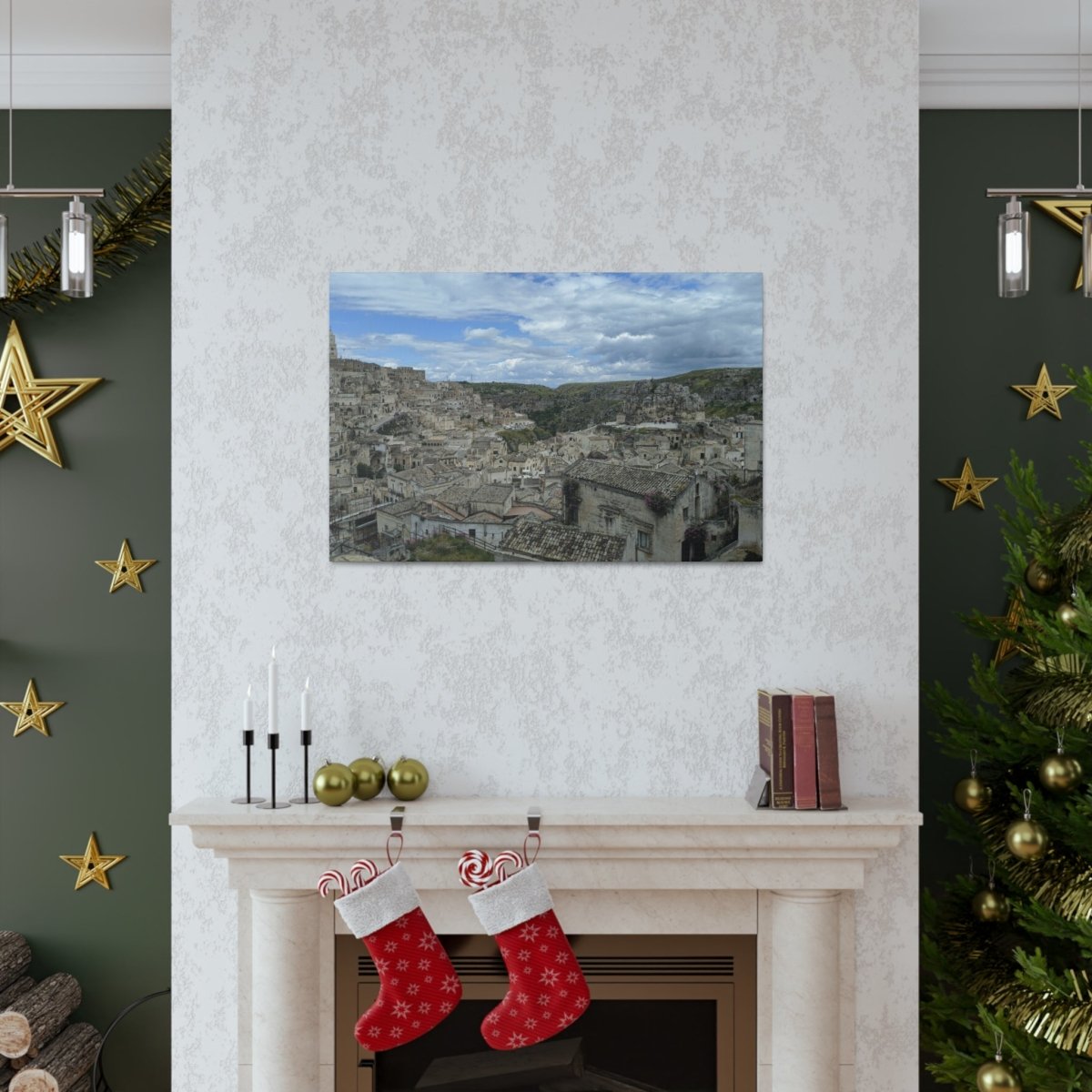 Overlooking Sassi di Matera on Canvas - Cosas y Punto