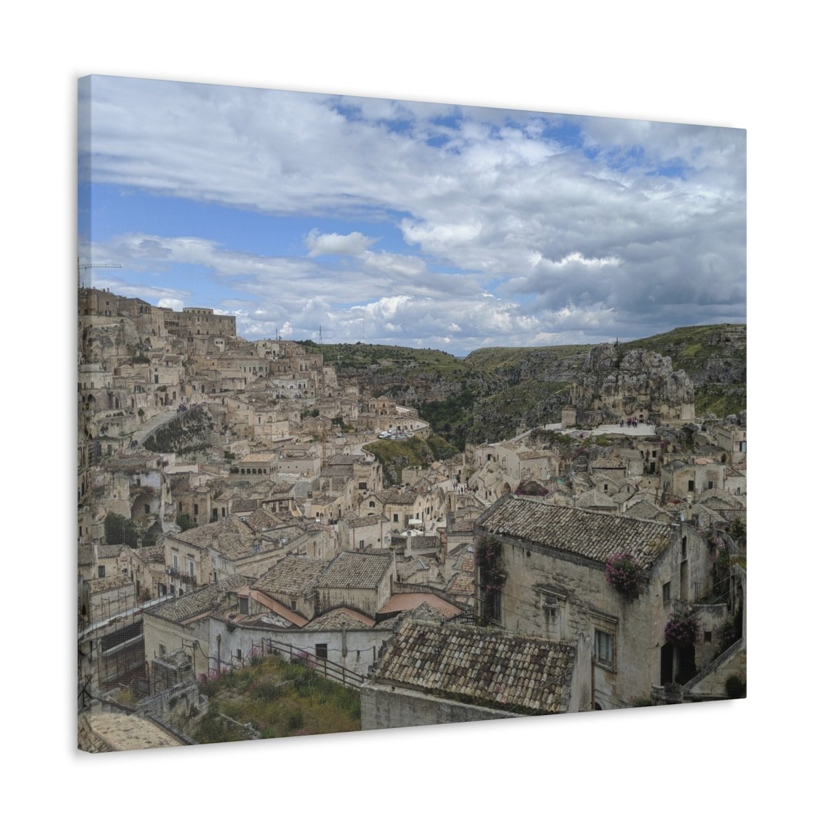 Overlooking Sassi di Matera on Canvas - Cosas y Punto