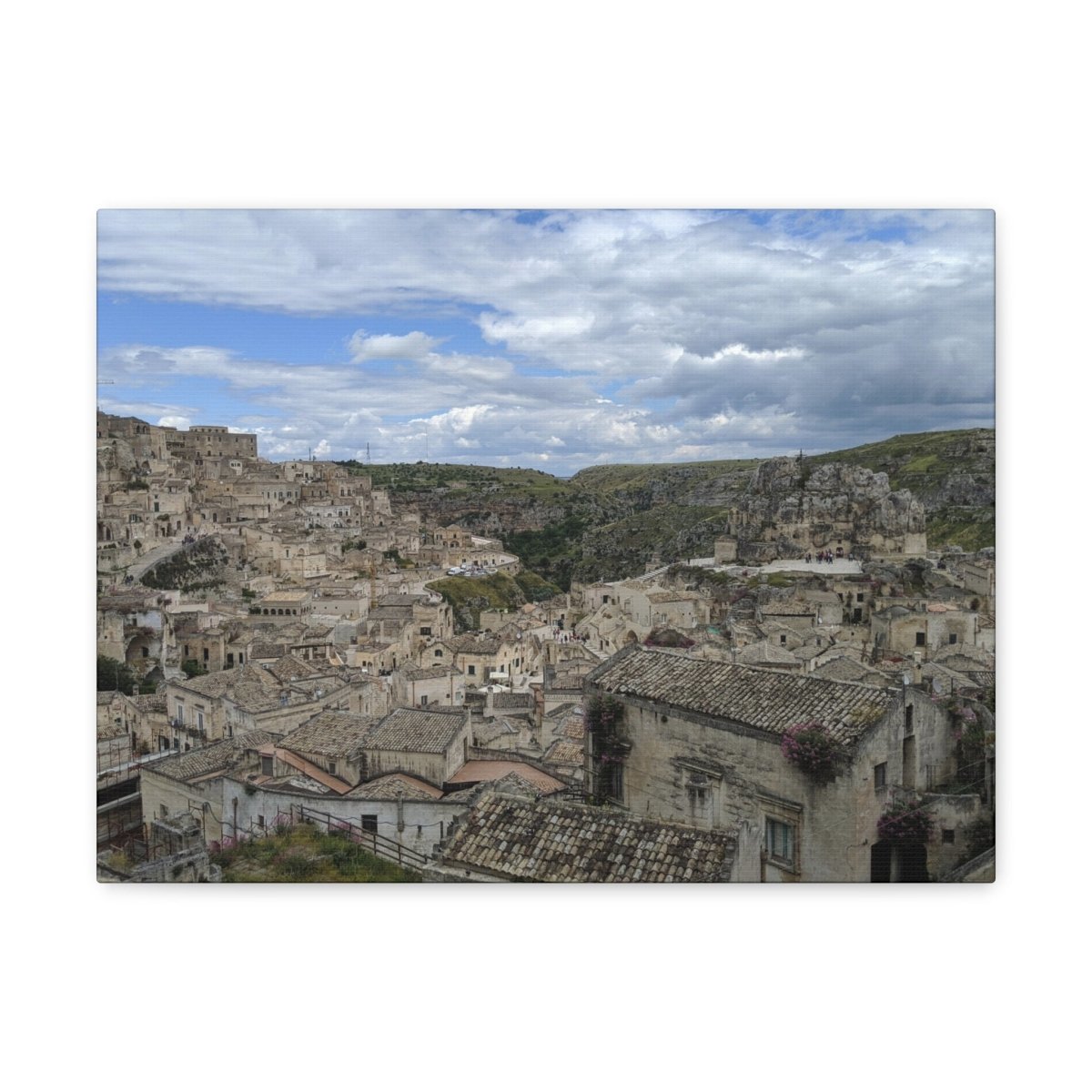 Overlooking Sassi di Matera on Canvas - Cosas y Punto