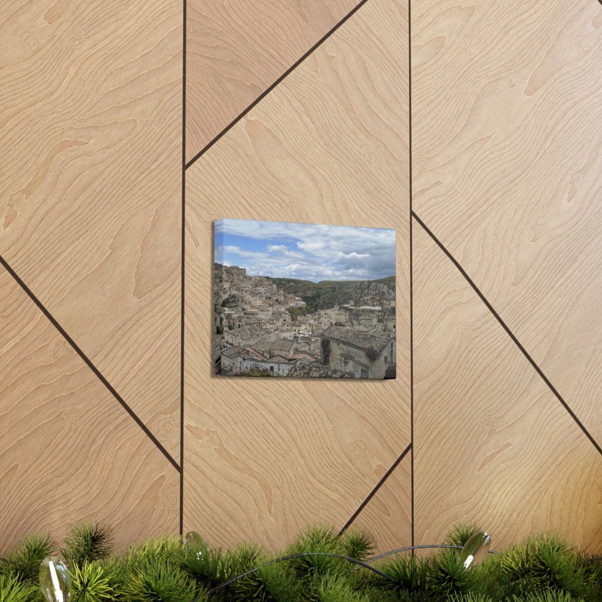 Overlooking Sassi di Matera on Canvas - Cosas y Punto