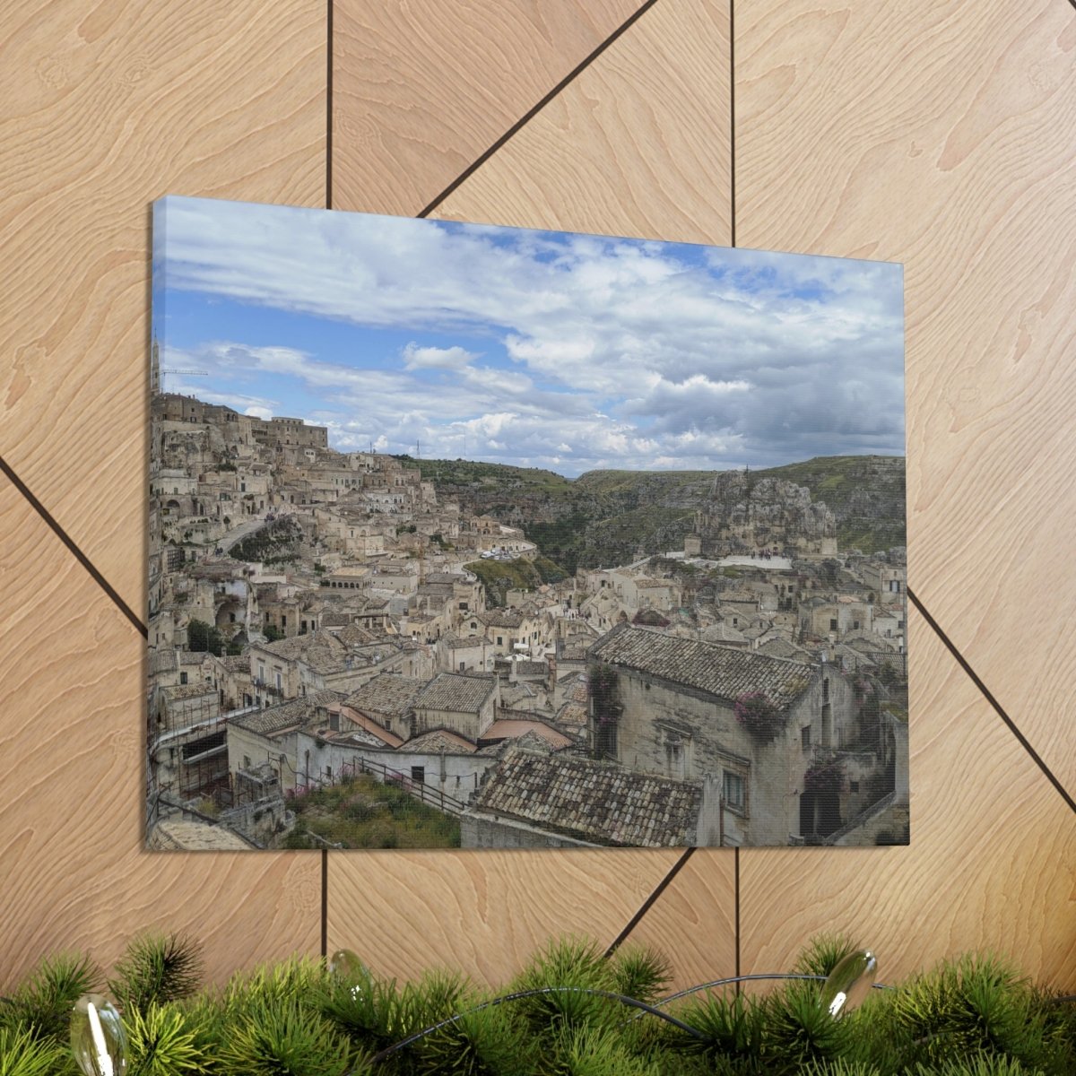 Overlooking Sassi di Matera on Canvas - Cosas y Punto