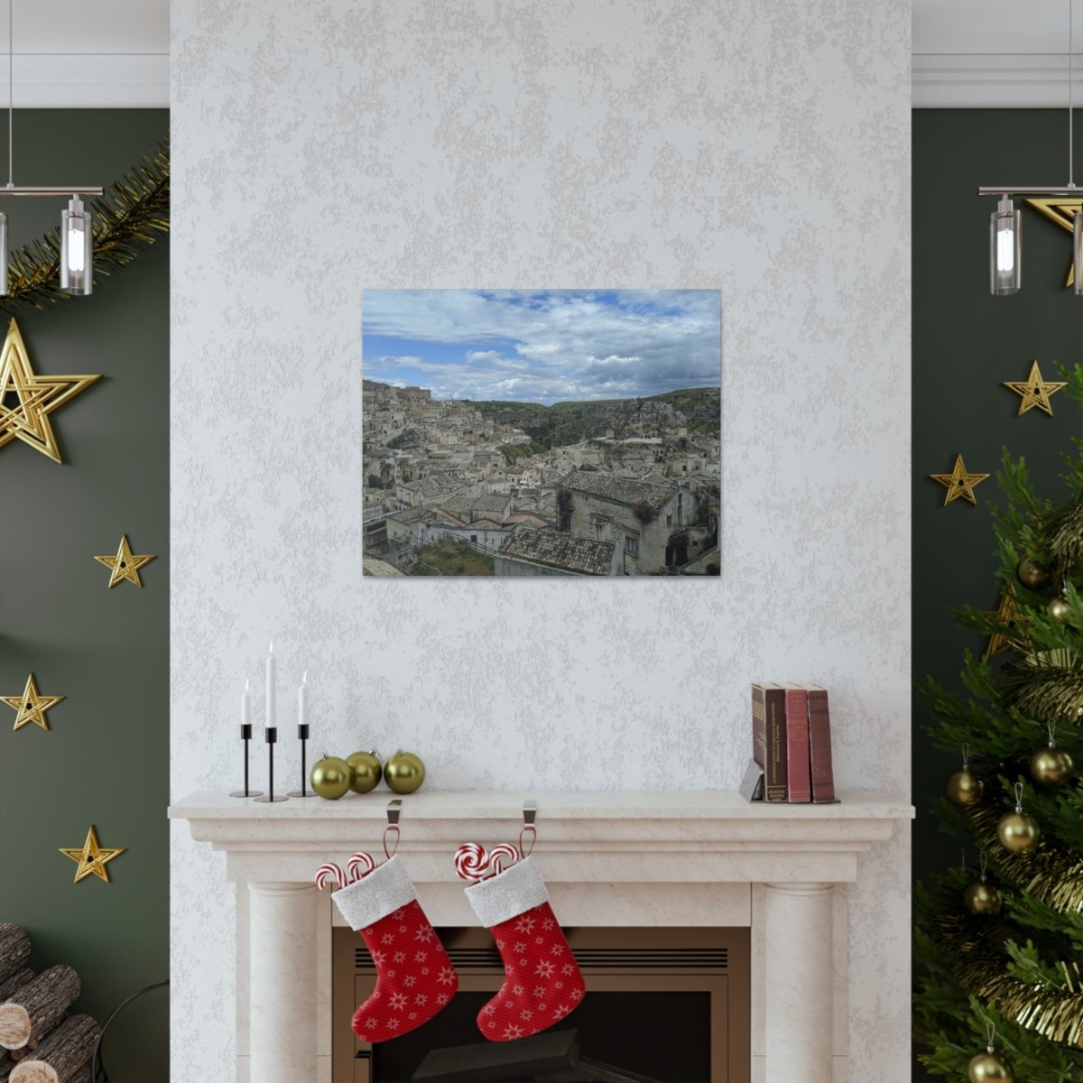 Overlooking Sassi di Matera on Canvas - Cosas y Punto