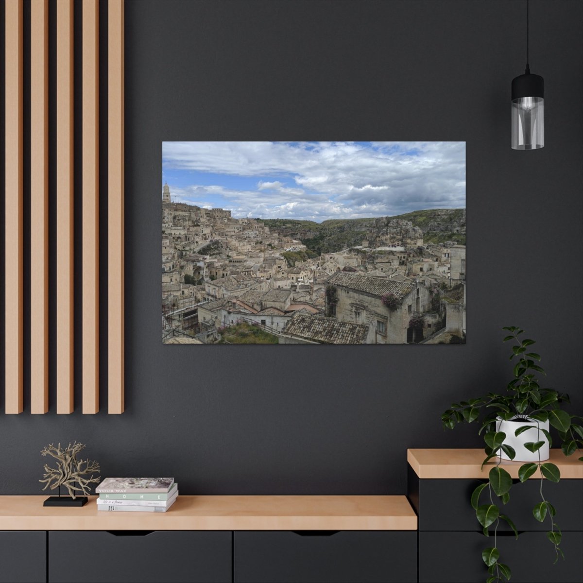 Overlooking Sassi di Matera on Canvas - Cosas y Punto