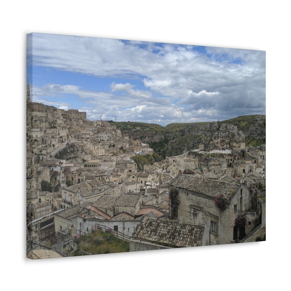 Overlooking Sassi di Matera on Canvas - Cosas y Punto