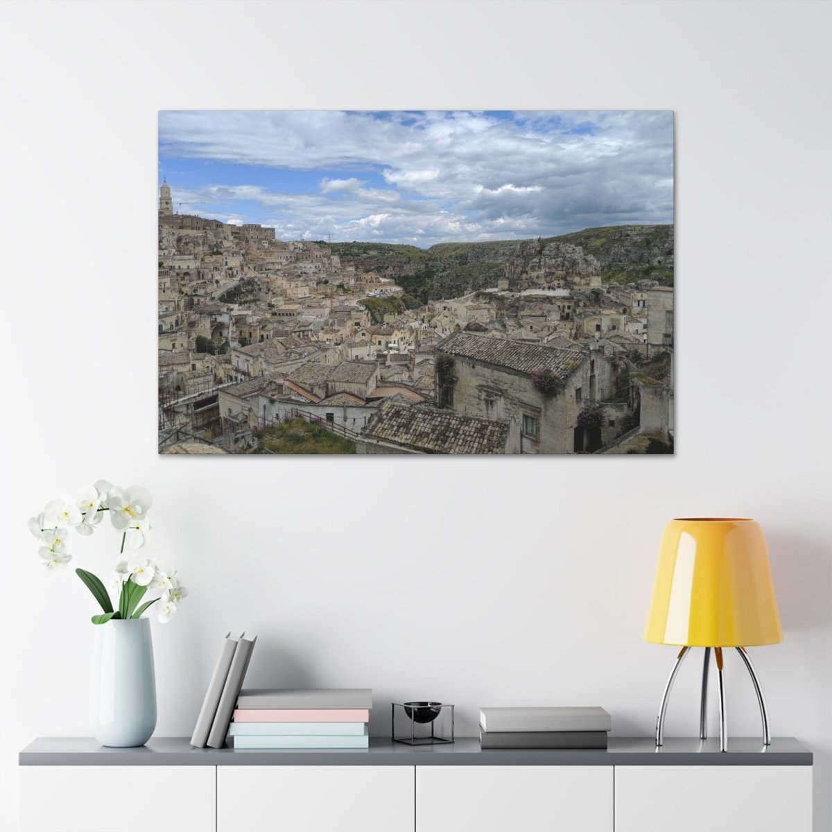 Overlooking Sassi di Matera on Canvas - Cosas y Punto