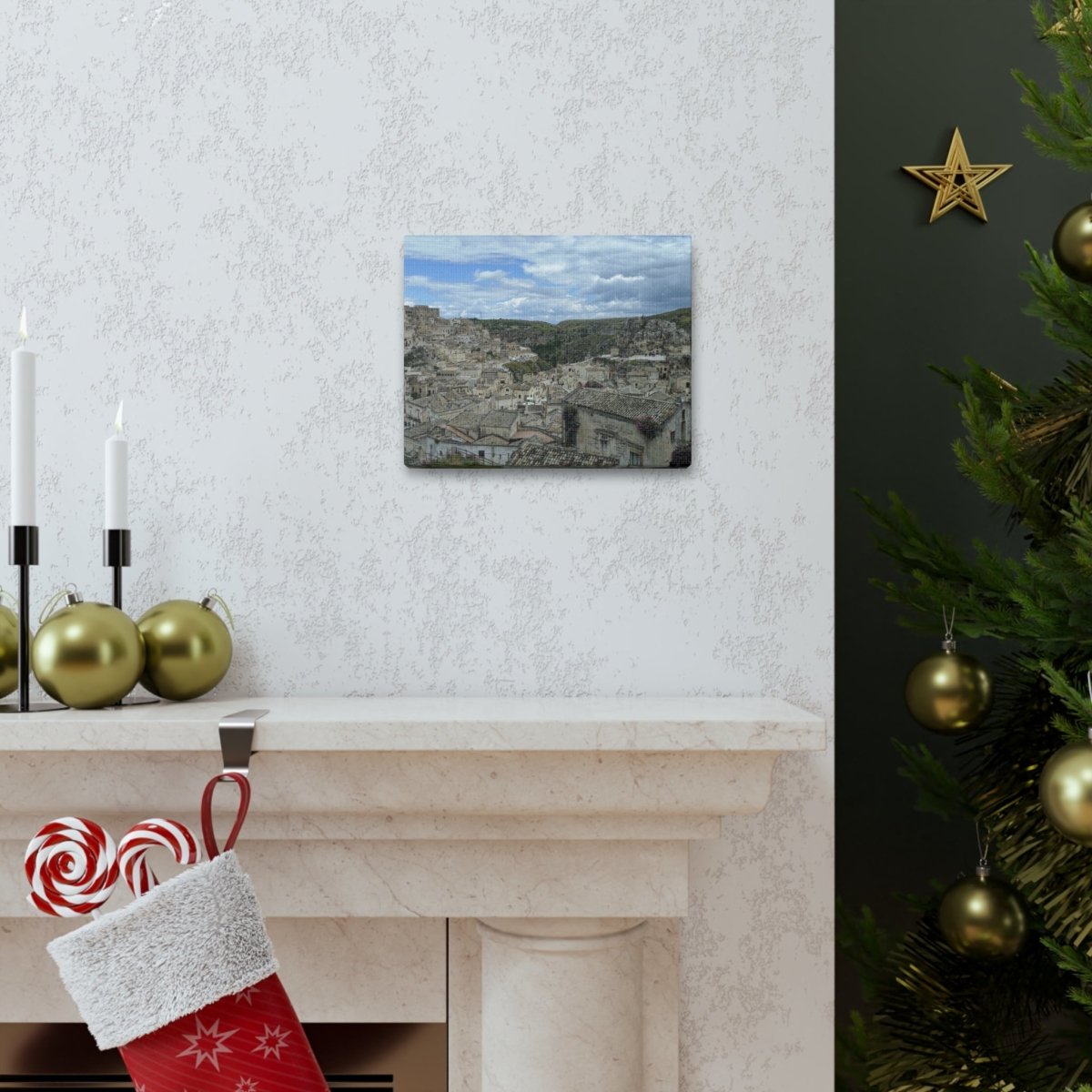 Overlooking Sassi di Matera on Canvas - Cosas y Punto