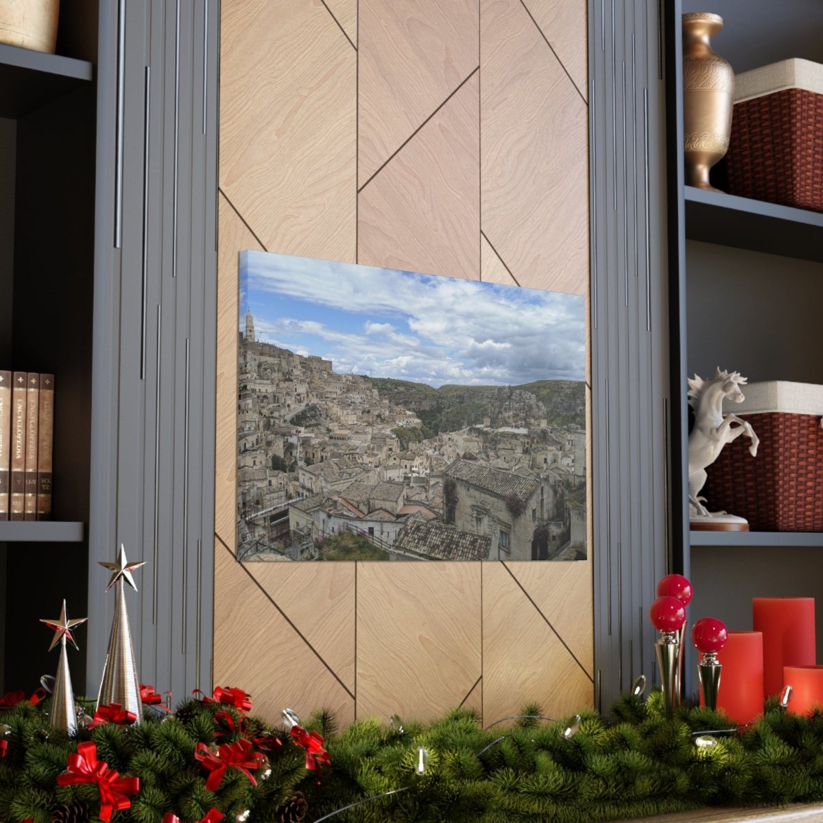 Overlooking Sassi di Matera on Canvas - Cosas y Punto