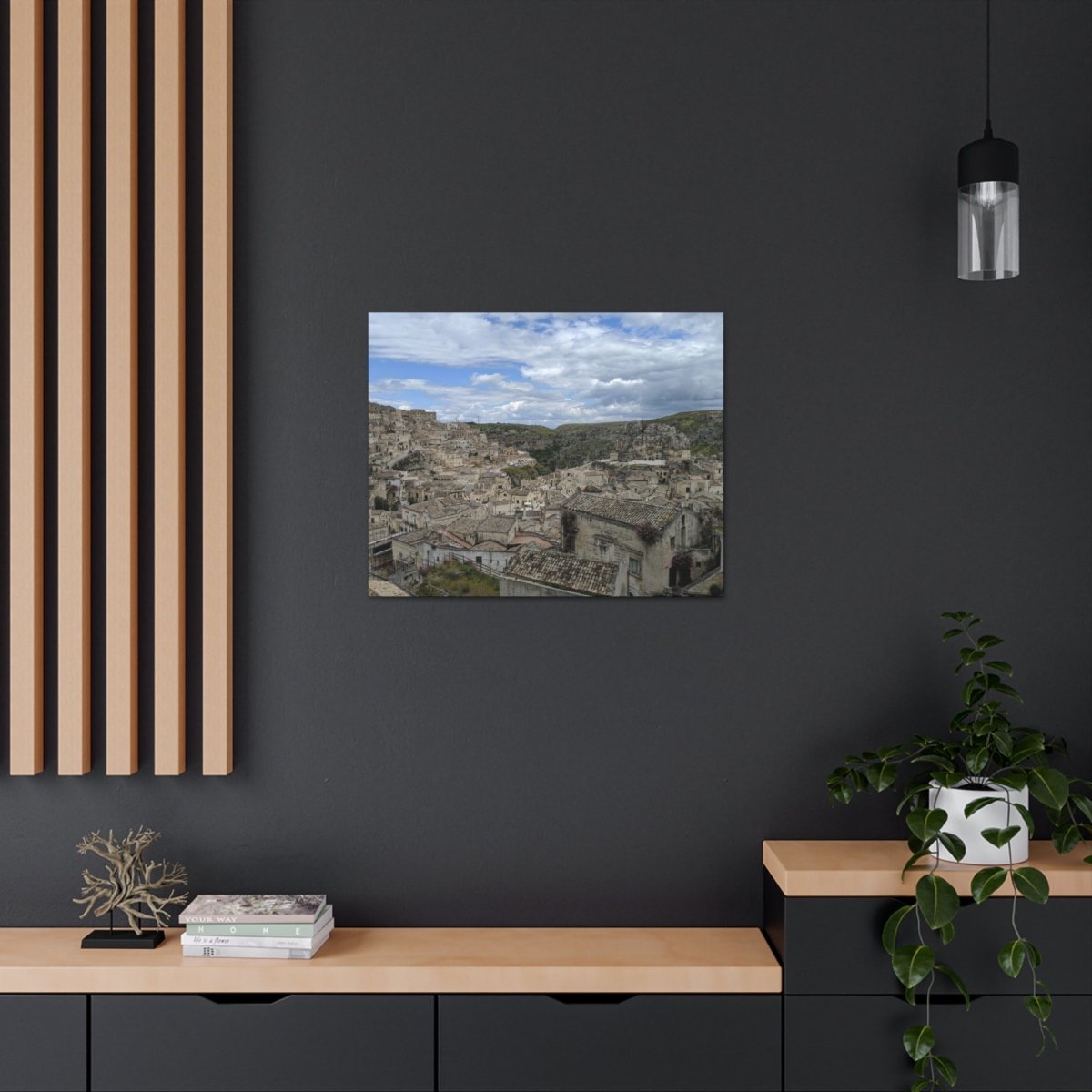 Overlooking Sassi di Matera on Canvas - Cosas y Punto