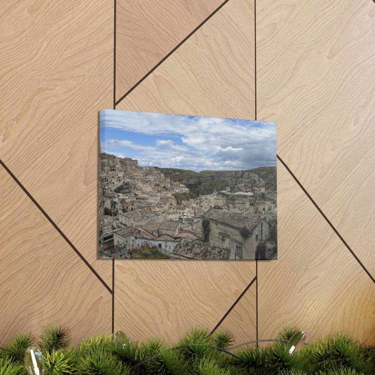 Overlooking Sassi di Matera on Canvas - Cosas y Punto
