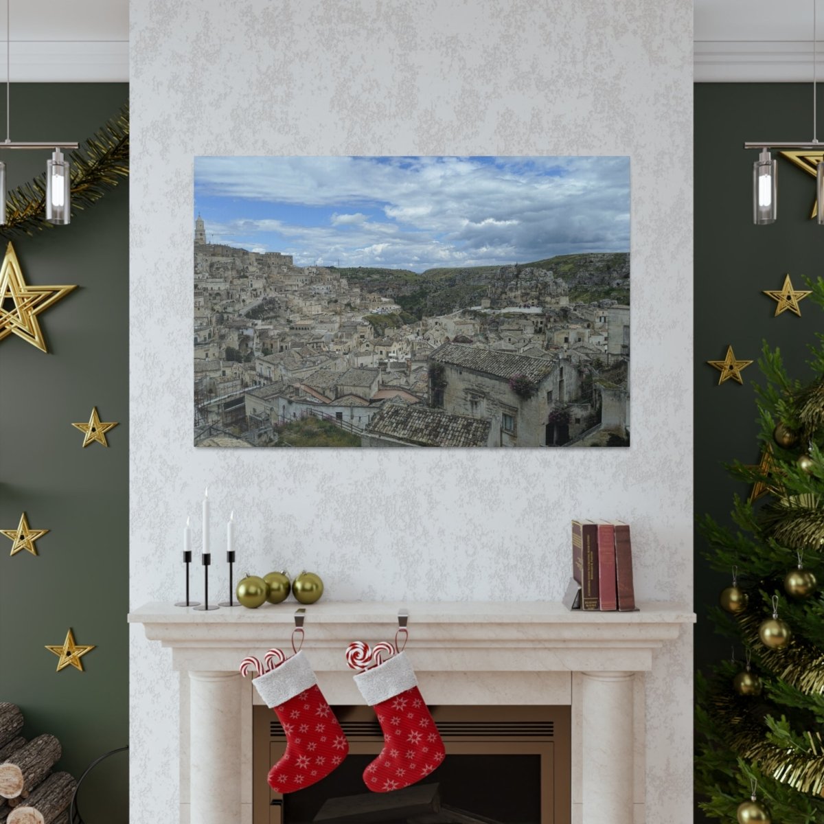 Overlooking Sassi di Matera on Canvas - Cosas y Punto