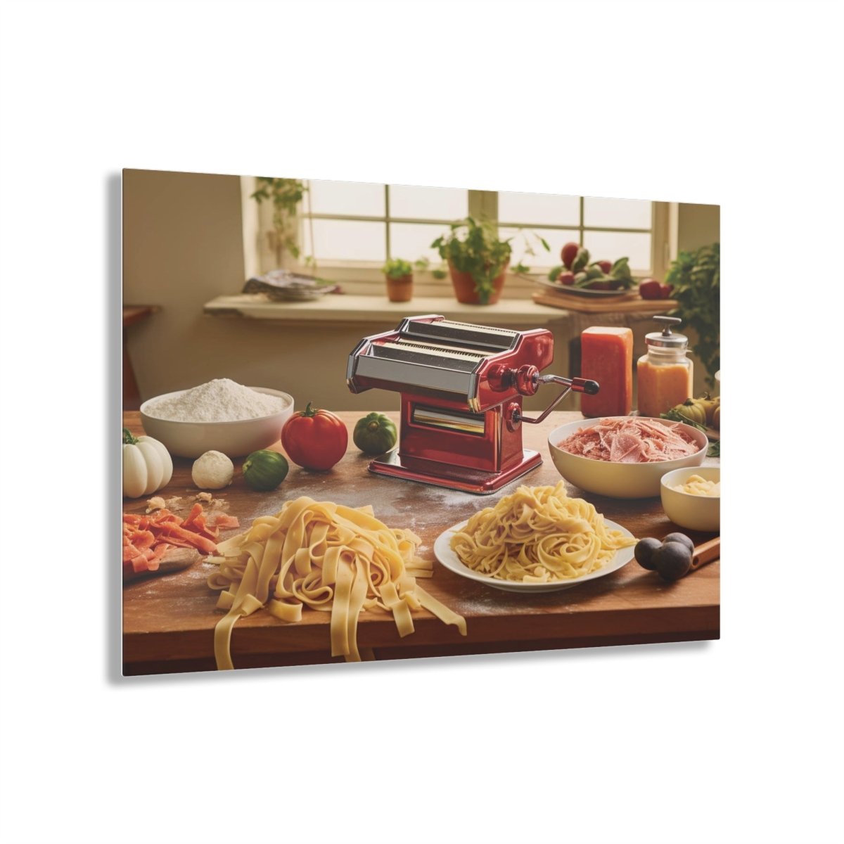 Pasta Perfection: Culinary Masterpiece on Acrylic Glass Wall Art - Cosas y Punto