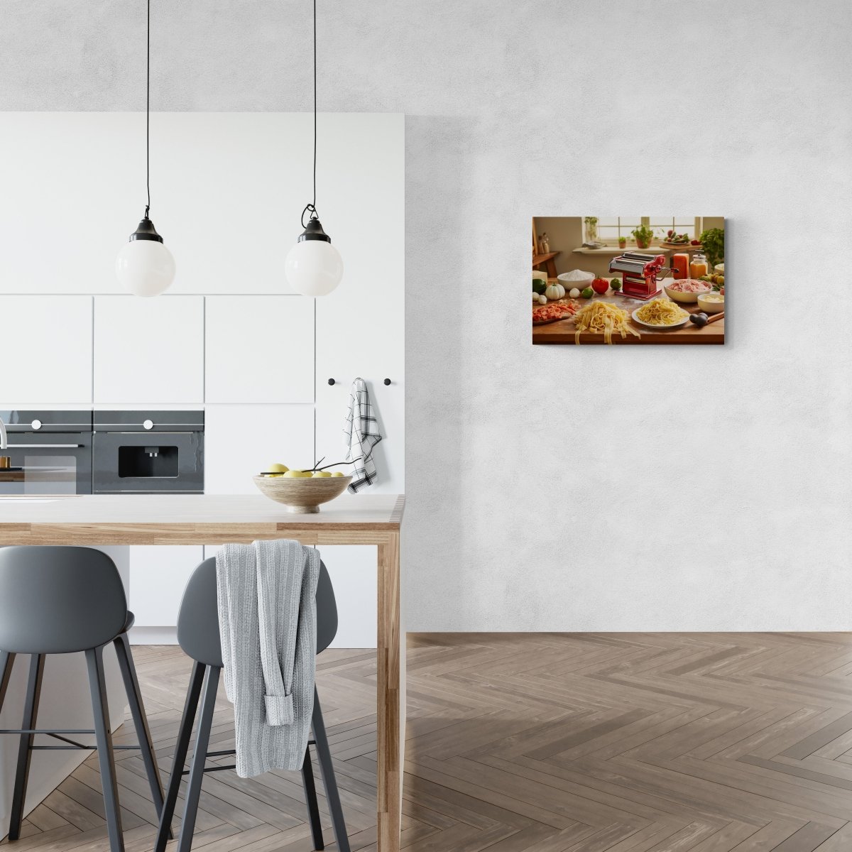 Pasta Perfection: Culinary Masterpiece on Acrylic Glass Wall Art - Cosas y Punto