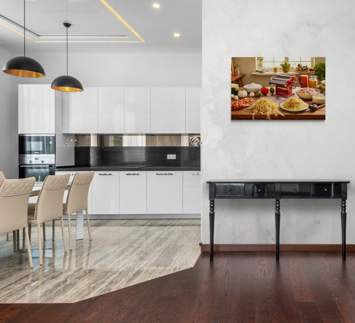 Pasta Perfection: Culinary Masterpiece on Acrylic Glass Wall Art - Cosas y Punto