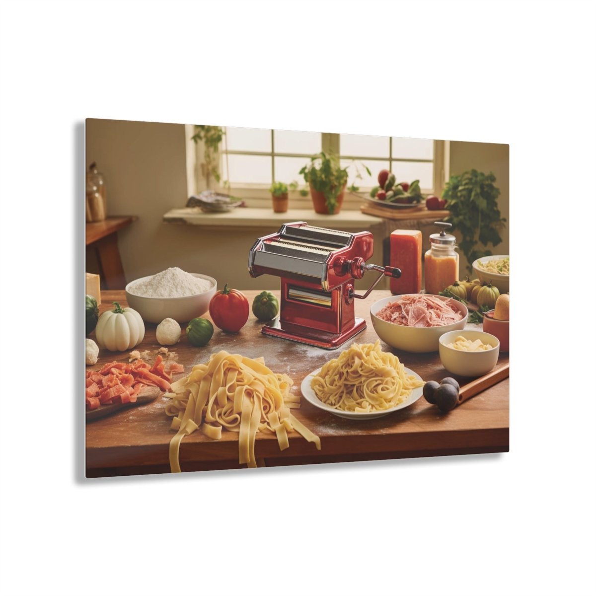 Pasta Perfection: Culinary Masterpiece on Acrylic Glass Wall Art - Cosas y Punto