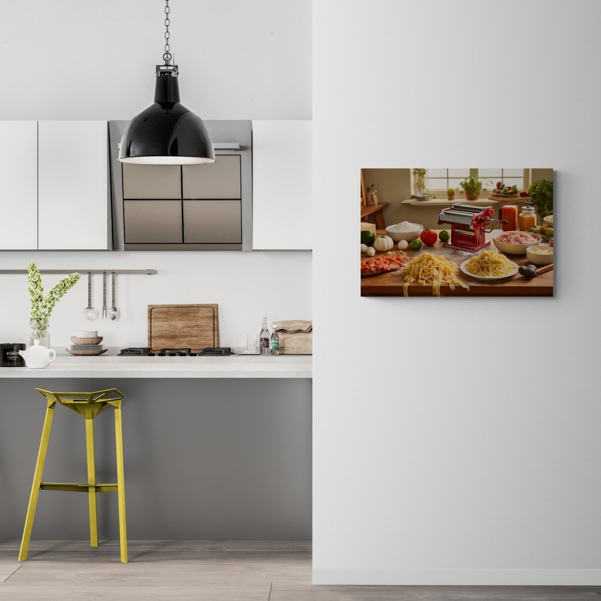 Pasta Perfection: Culinary Masterpiece on Acrylic Glass Wall Art - Cosas y Punto