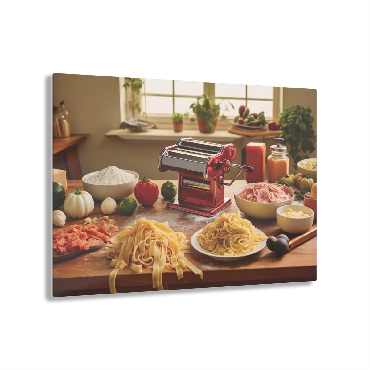 Pasta Perfection: Culinary Masterpiece on Acrylic Glass Wall Art - Cosas y Punto