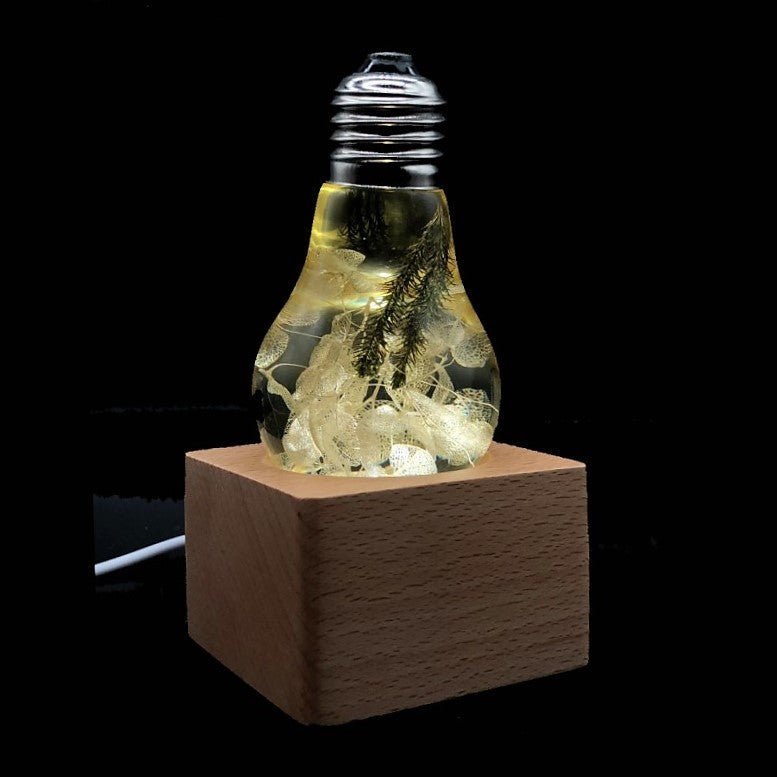 Resin LED Lightbulb - Yellow Hydrangea - Cosas y Punto