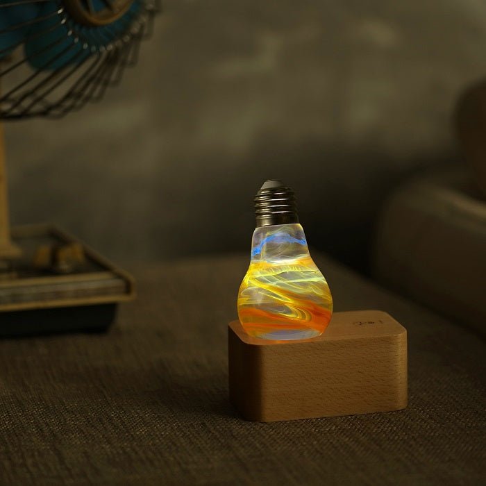 Resin LED Lightbulbs - 4-Pack LED Lights - Fancy, Blue Drop, Solar System - Cosas y Punto