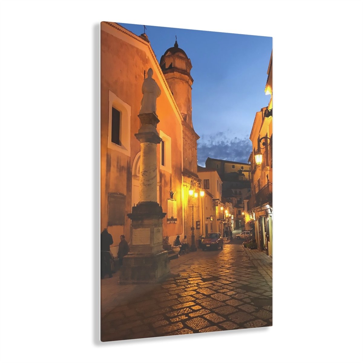 Sarconi, Italy at night on Acrylic Glass Wall Art - Cosas y Punto