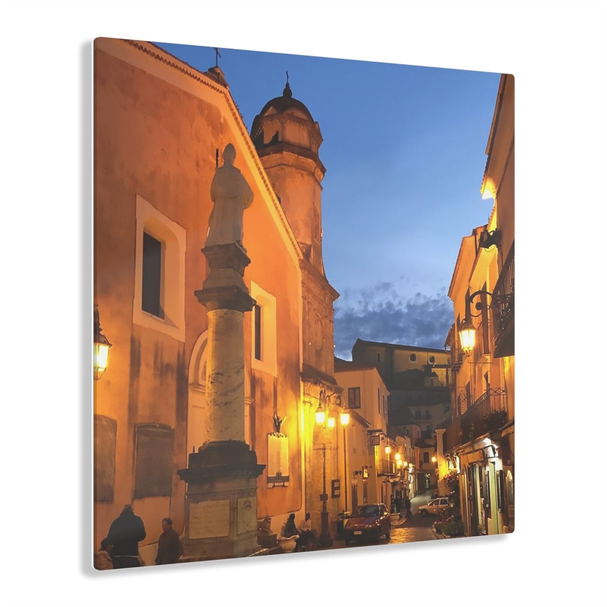 Sarconi, Italy at night on Acrylic Glass Wall Art - Cosas y Punto