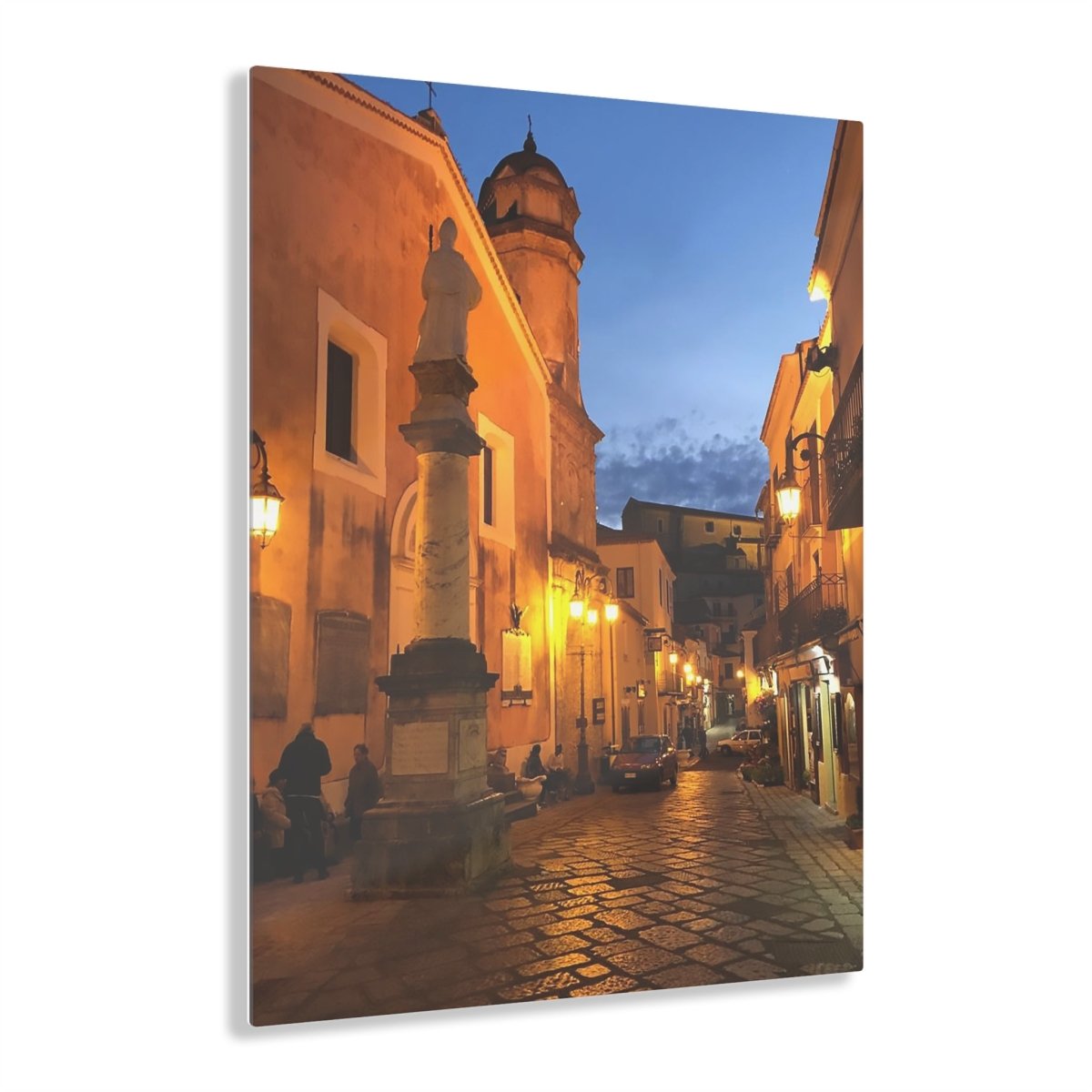 Sarconi, Italy at night on Acrylic Glass Wall Art - Cosas y Punto