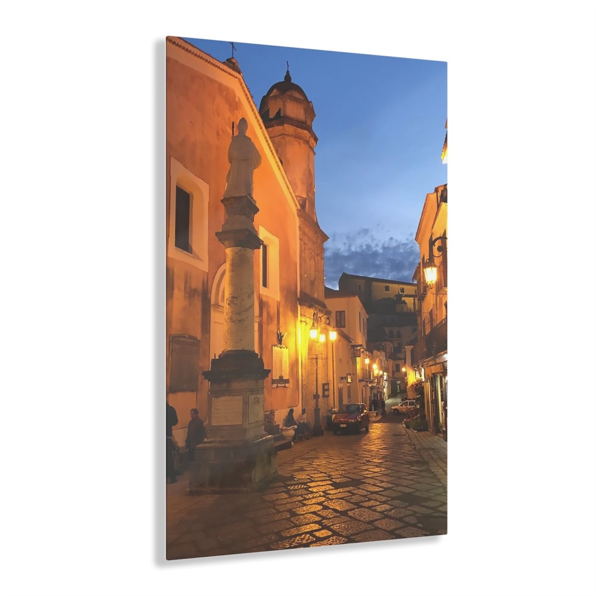 Sarconi, Italy at night on Acrylic Glass Wall Art - Cosas y Punto