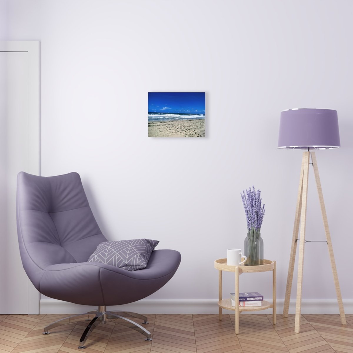 Seagulls on the beach on Acrylic Glass Wall Art - Cosas y Punto