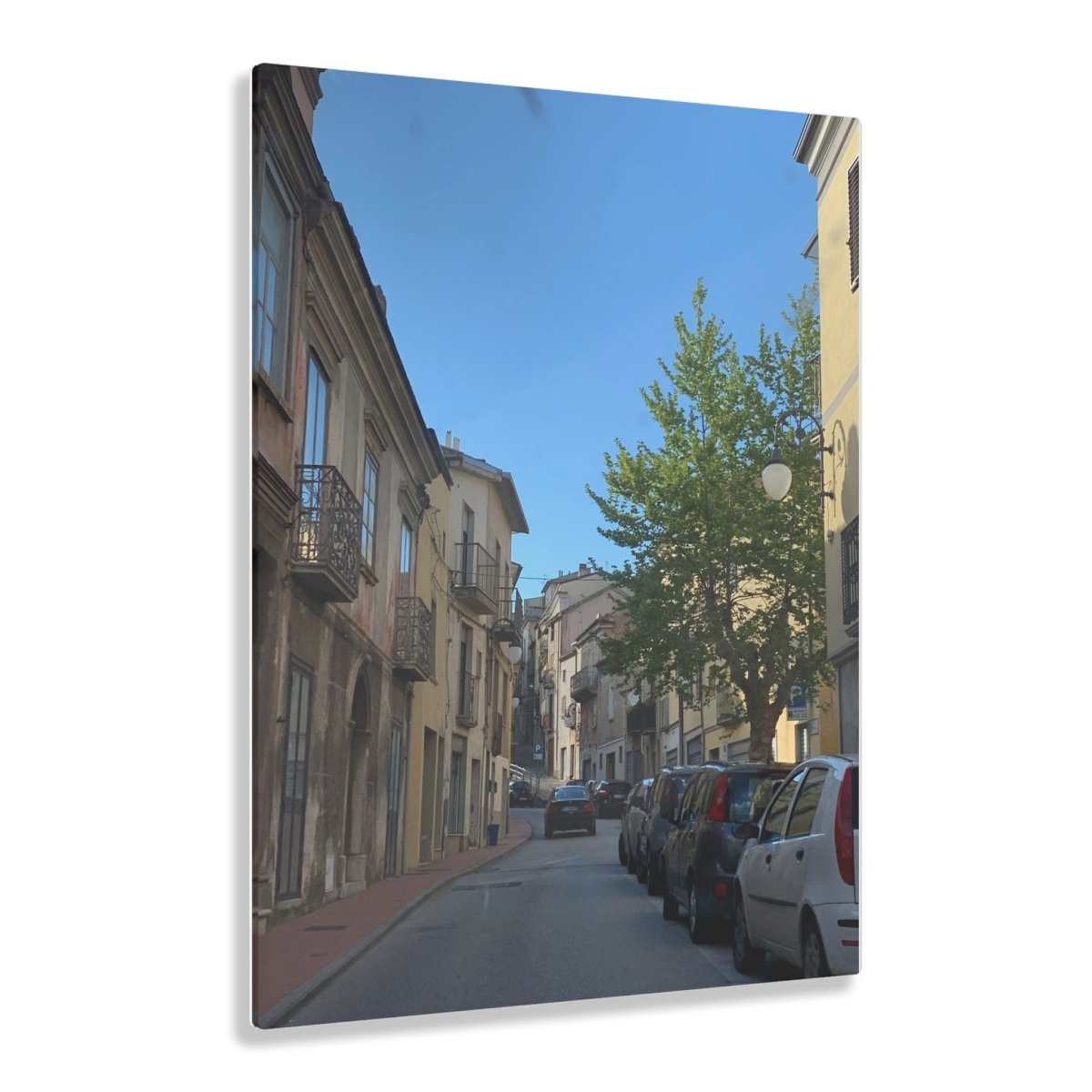 Street in Matera, Italy on Acrylic Glass Wall Art - Cosas y Punto