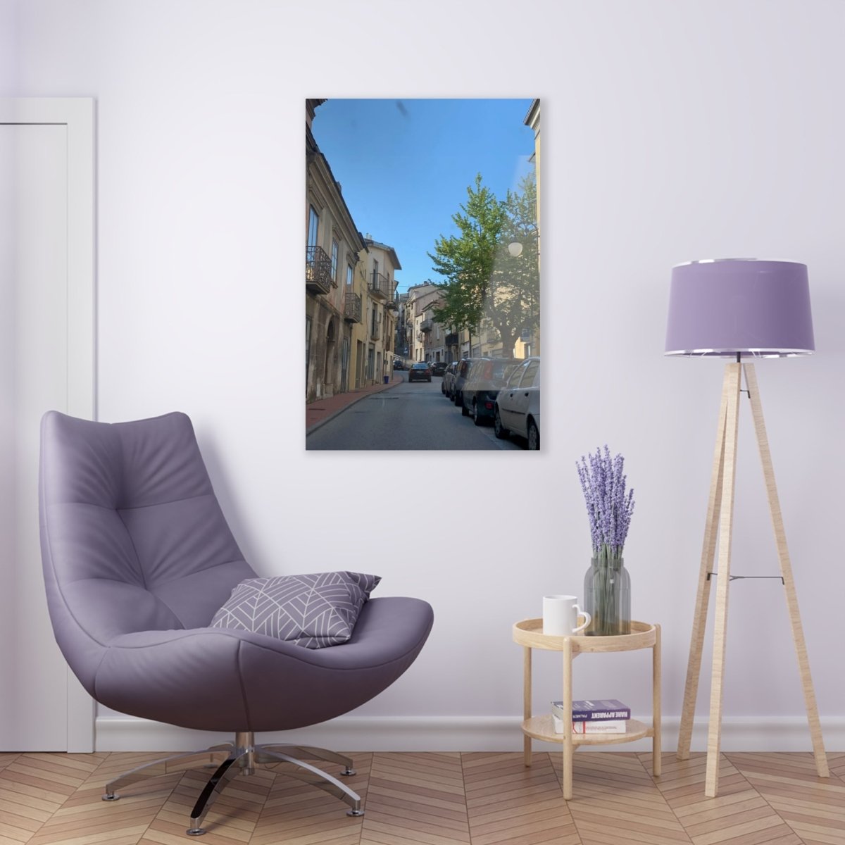 Street in Matera, Italy on Acrylic Glass Wall Art - Cosas y Punto