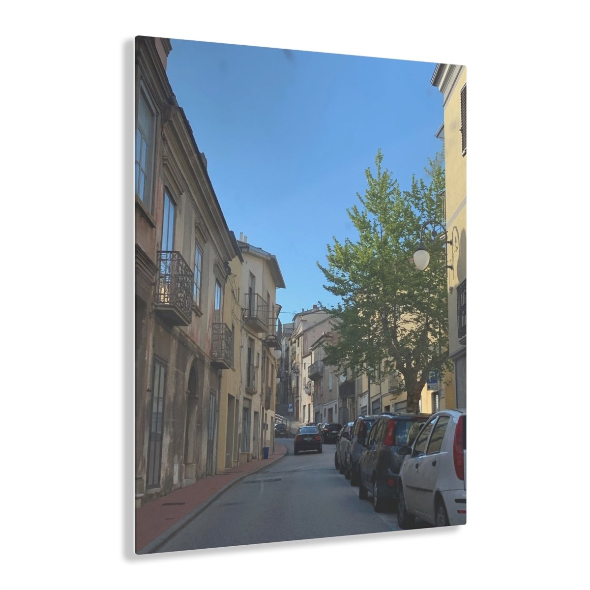 Street in Matera, Italy on Acrylic Glass Wall Art - Cosas y Punto