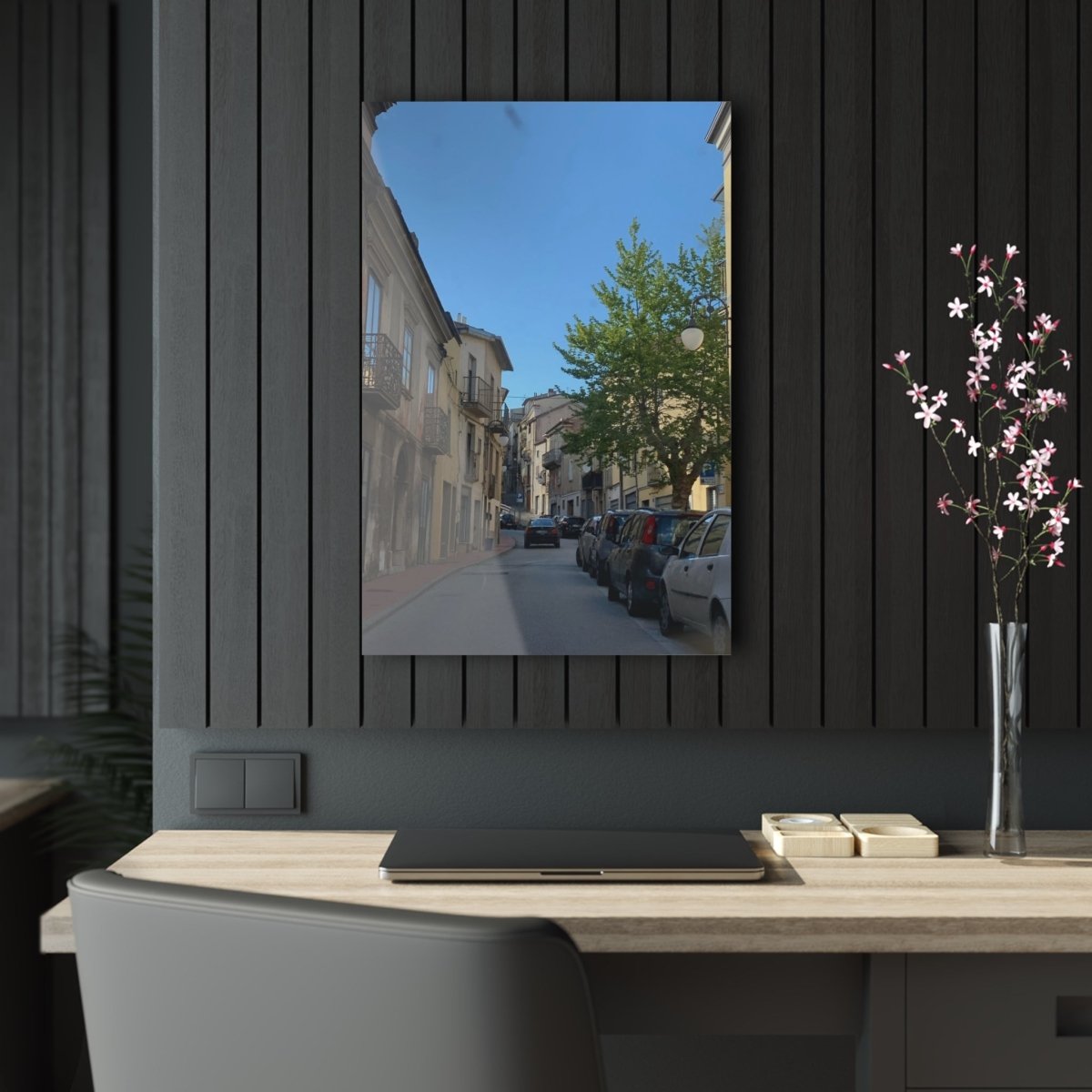 Street in Matera, Italy on Acrylic Glass Wall Art - Cosas y Punto