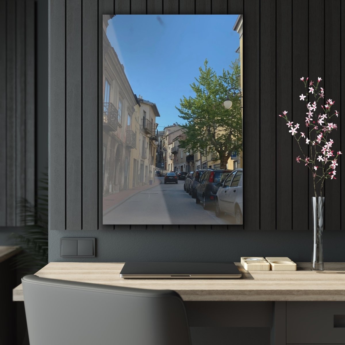 Street in Matera, Italy on Acrylic Glass Wall Art - Cosas y Punto