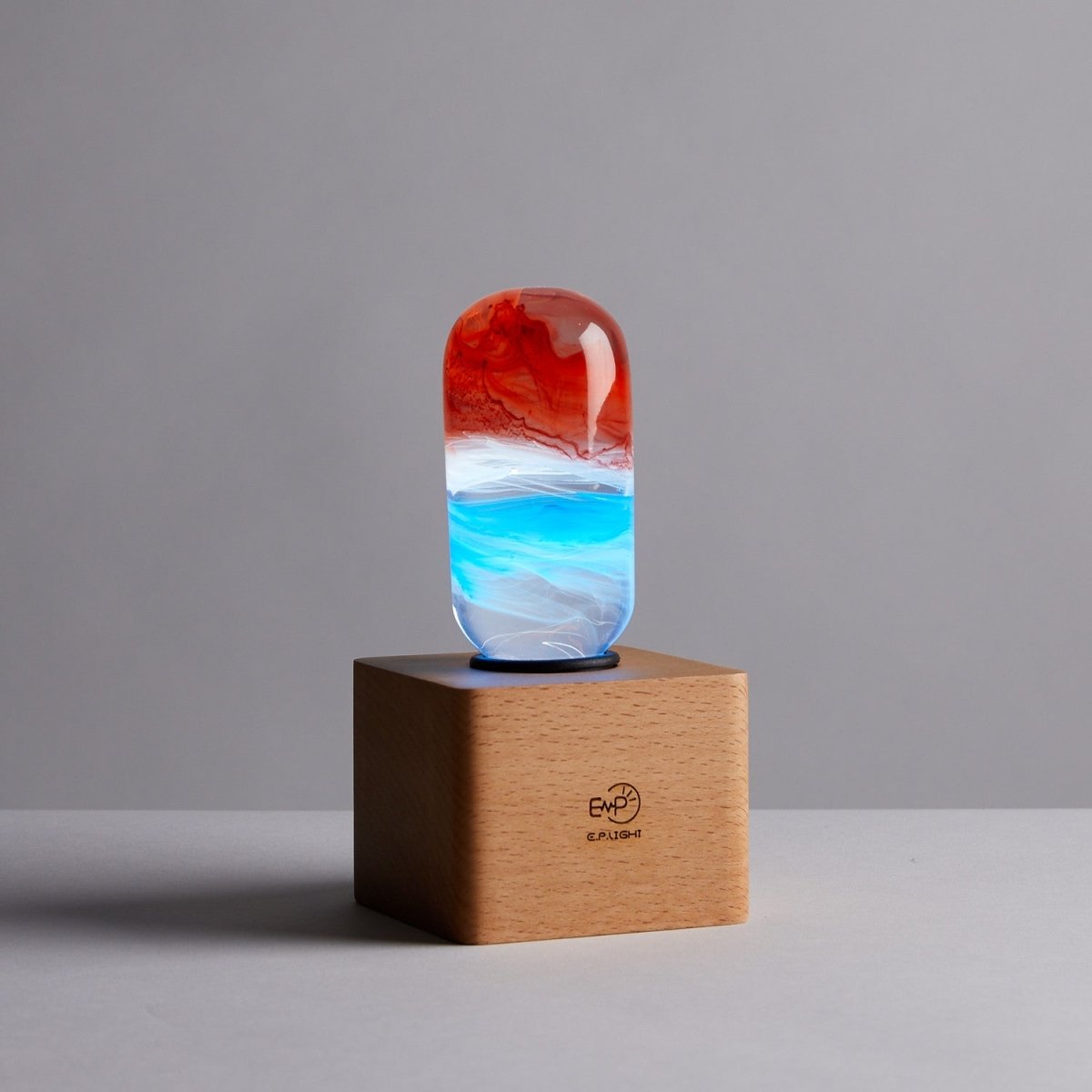 Table Lamp with Resin LED lightbulb - Sunrise - Cosas y Punto