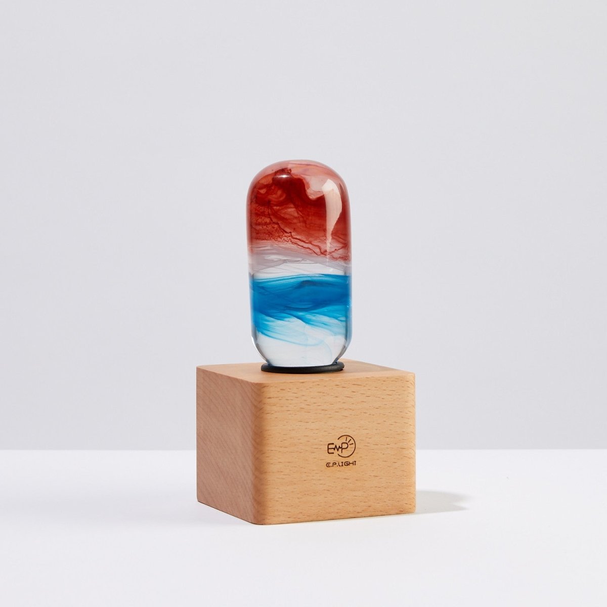 Table Lamp with Resin LED lightbulb - Sunrise - Cosas y Punto