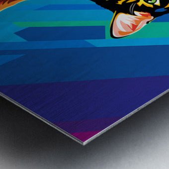 Triumphant Trio: Cubist Canine & Feline Melange - Cosas y Punto