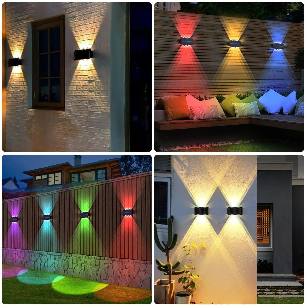 Contemporary Solar Wall Lamp – Waterproof Garden Illumination - Cosas y Punto