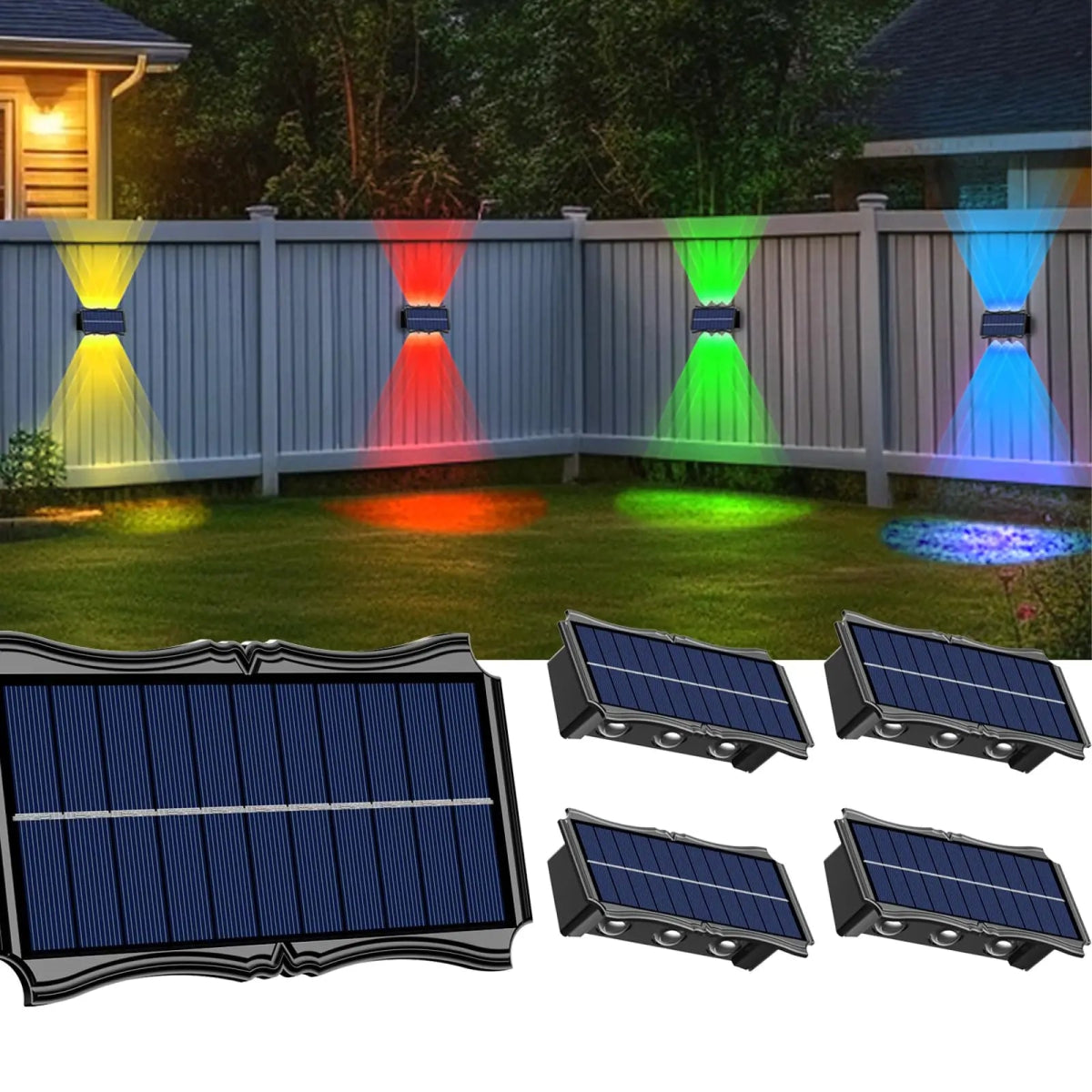 Contemporary Solar Wall Lamp – Waterproof Garden Illumination - Cosas y Punto