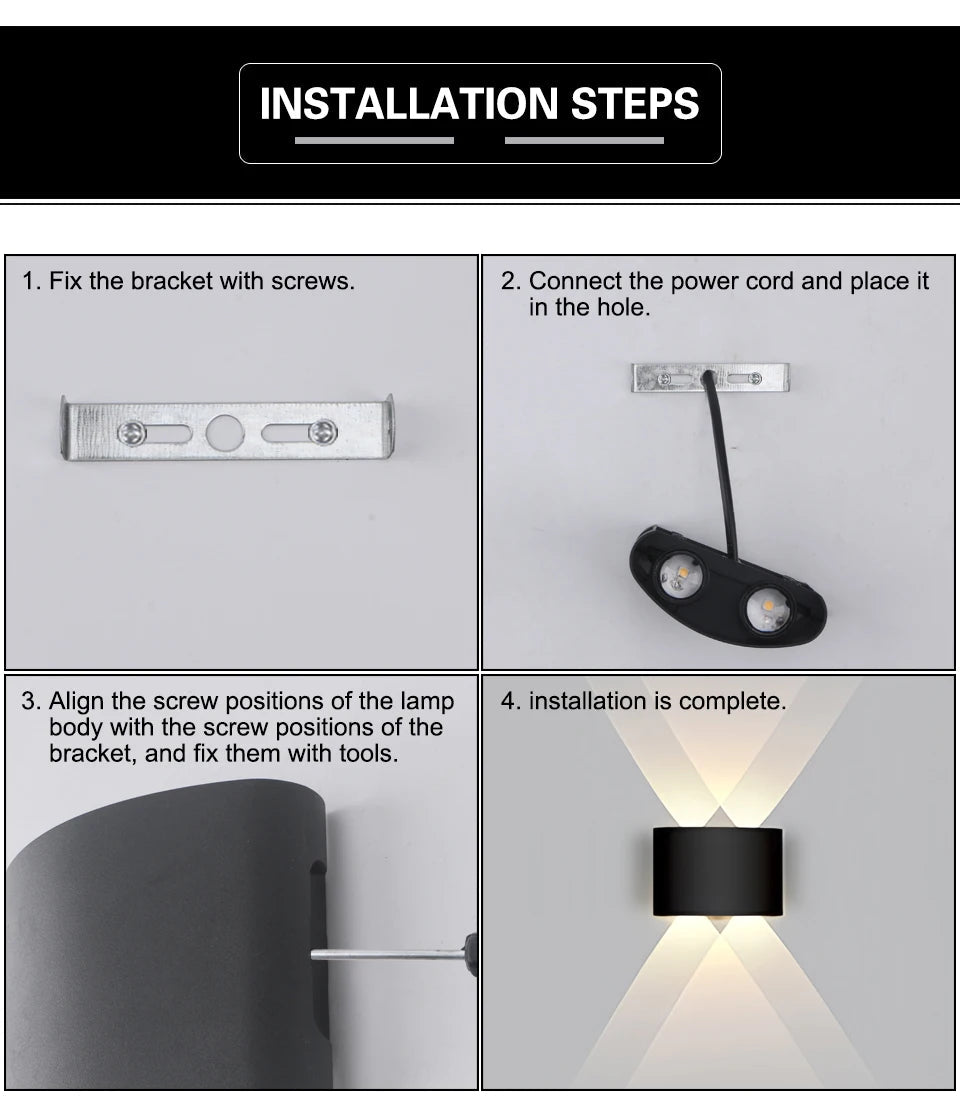 Modern LED Up - Down Exterior Wall Fixture - Cosas y Punto