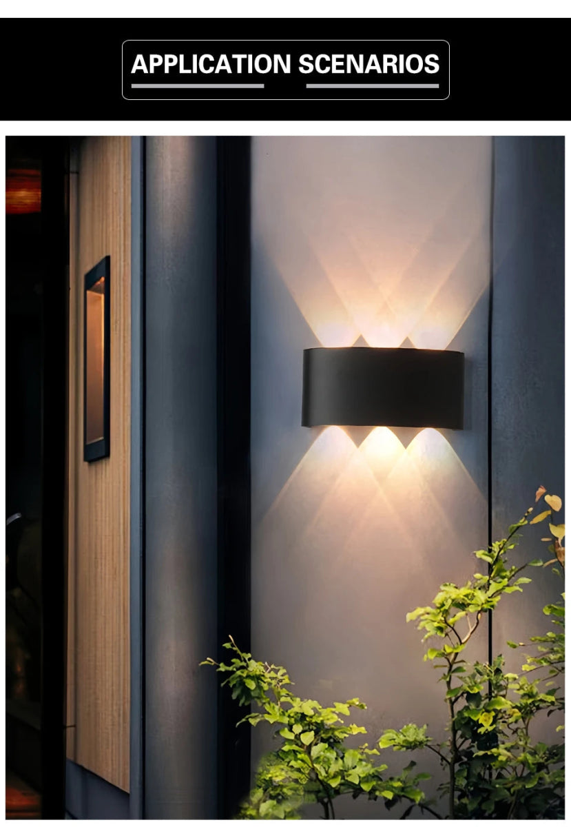 Modern LED Up - Down Exterior Wall Fixture - Cosas y Punto