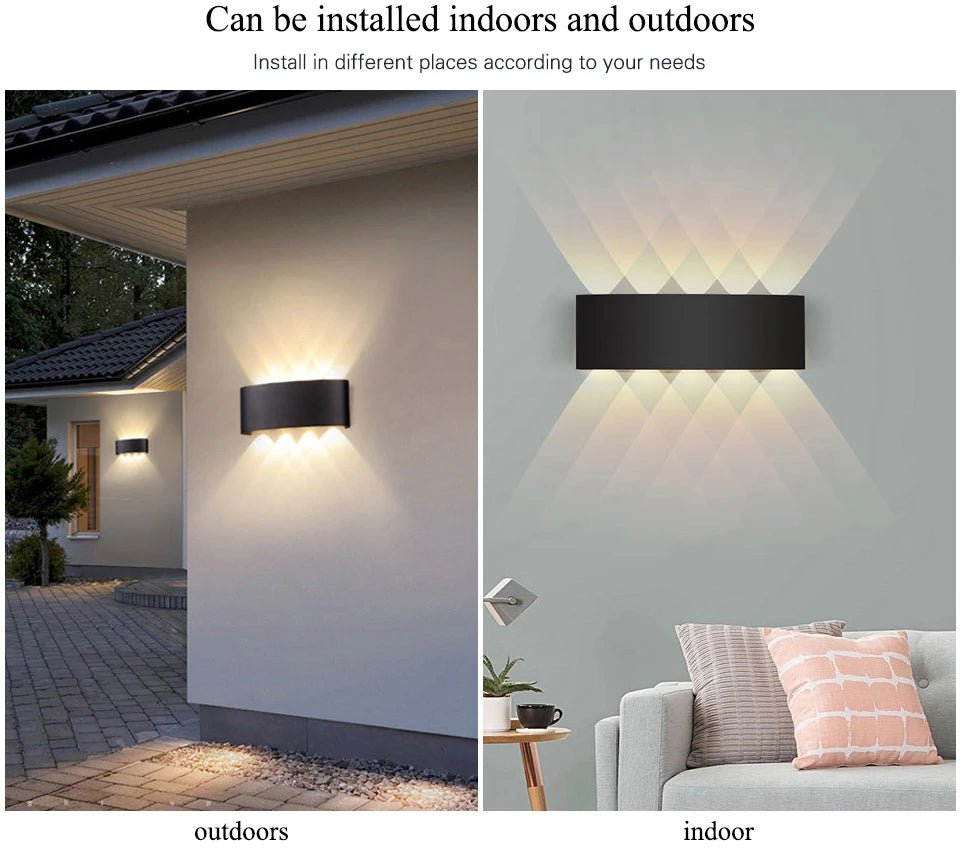 Modern LED Up - Down Exterior Wall Fixture - Cosas y Punto