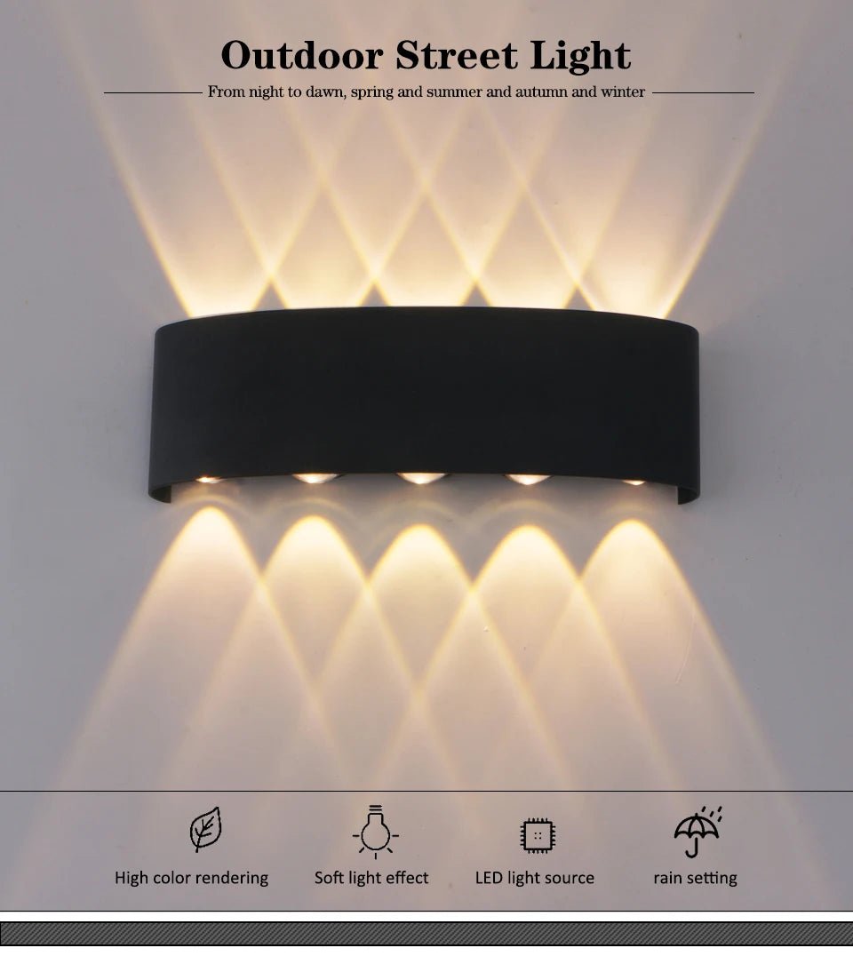 Modern LED Up - Down Exterior Wall Fixture - Cosas y Punto