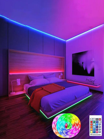 65.6 ft. Color LED Smart Strip Lights (Remote & App control) - Cosas y Punto