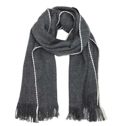 Andes Charcoal Baby Alpaca Scarf - Cosas y Punto